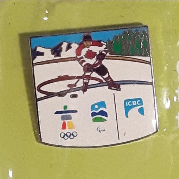 Collectable ICBC Vancouver 2010 Winter Olympics Hockey Enamel Pin - Picture 2 of 4